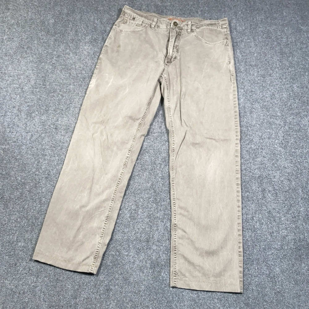 Gramicci Mens 36x32 (ACT 34x29.5) Rock‎ Climbing Pants Olive Tan Micro Ribbed
